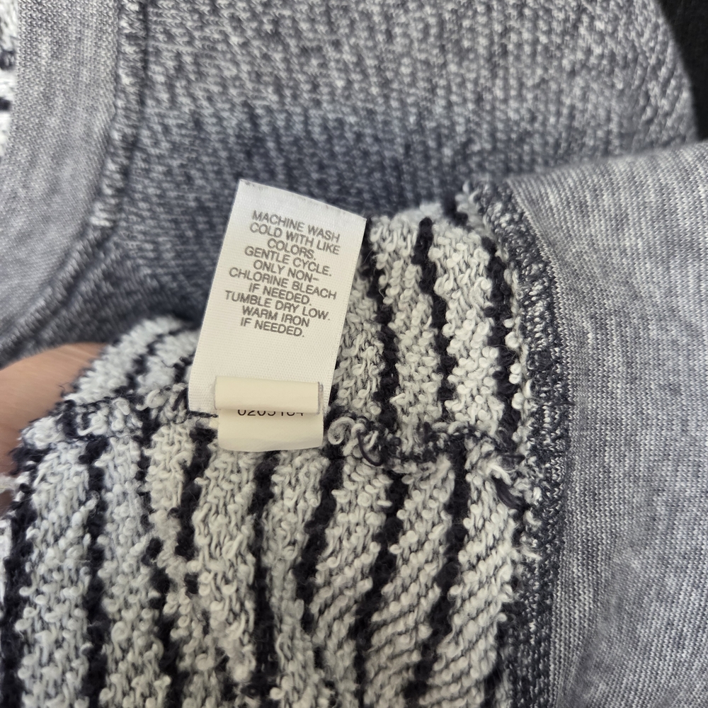 J. Jill Gray Zip-Up Sweater 100% Cotton - Picture 6 of 8